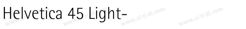 Helvetica 45 Light字体转换